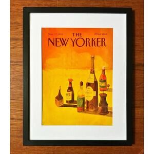 Framed 1986 The New Yorker Magazine Cover November 17 Abel Quezada